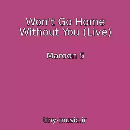 کاور آهنگ Won't Go Home Without You (Live) از Maroon 5