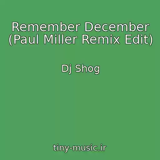 کاور آهنگ Remember December (Paul Miller Remix Edit) از Dj Shog