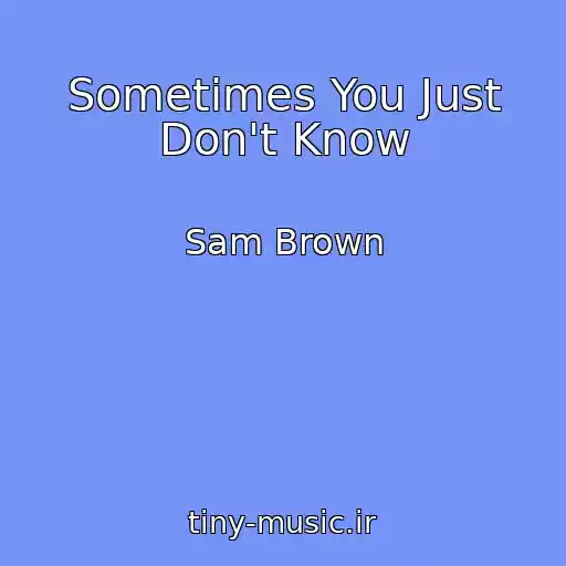 کاور آهنگ Sometimes You Just Don't Know از Sam Brown