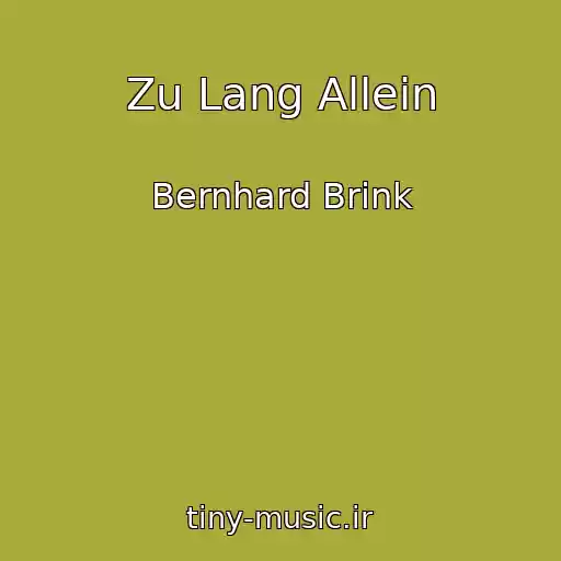 کاور آهنگ Zu Lang Allein از Bernhard Brink