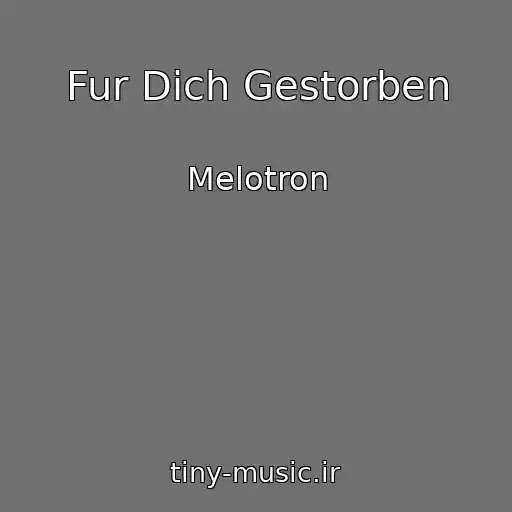 کاور آهنگ Fur Dich Gestorben از Melotron