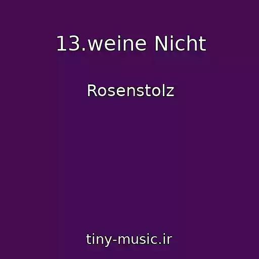 کاور آهنگ 13.weine Nicht از Rosenstolz
