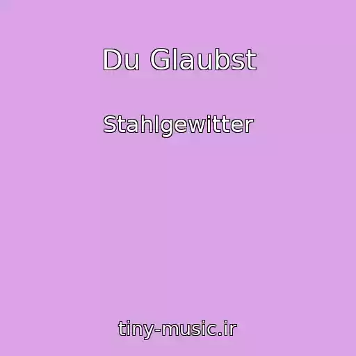 کاور آهنگ Du Glaubst از Stahlgewitter