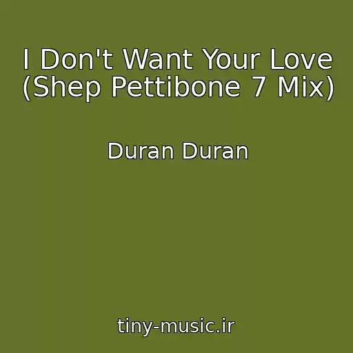 کاور آهنگ I Don't Want Your Love (Shep Pettibone 7 Mix) از Duran Duran