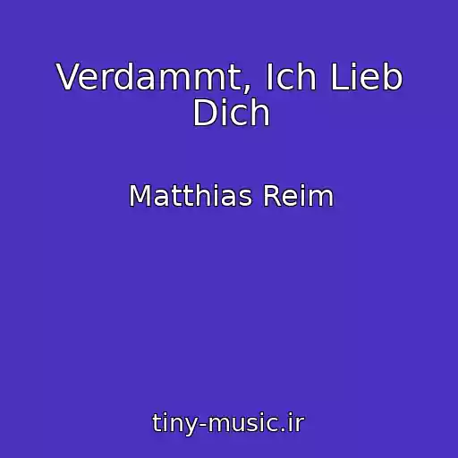 کاور آهنگ Verdammt, Ich Lieb Dich از Matthias Reim