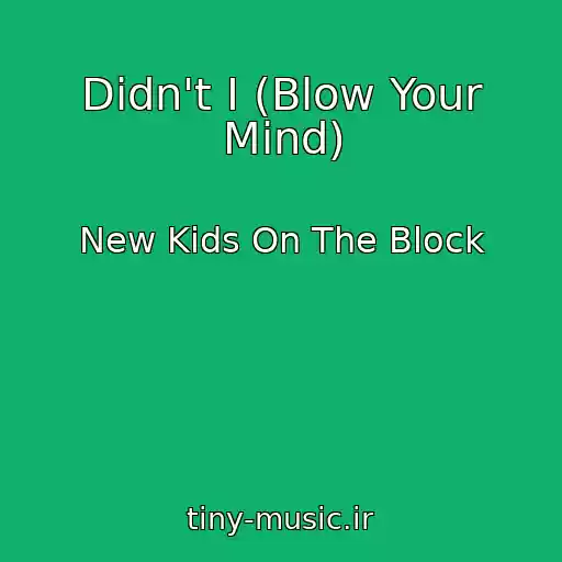 کاور آهنگ Didn't I (Blow Your Mind) از New Kids On The Block