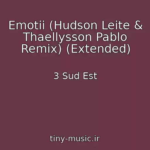 کاور آهنگ Emotii (Hudson Leite & Thaellysson Pablo Remix) (Extended) از 3 Sud Est