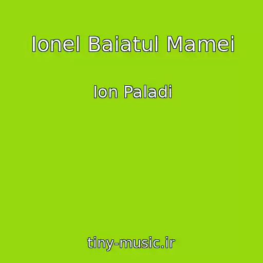 کاور آهنگ Ionel Baiatul Mamei از Ion Paladi