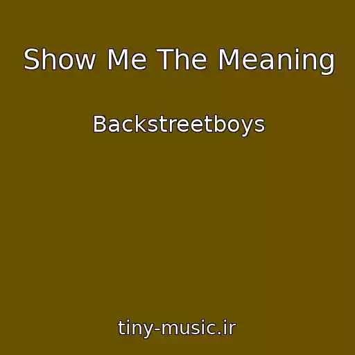 کاور آهنگ Show Me The Meaning از Backstreetboys