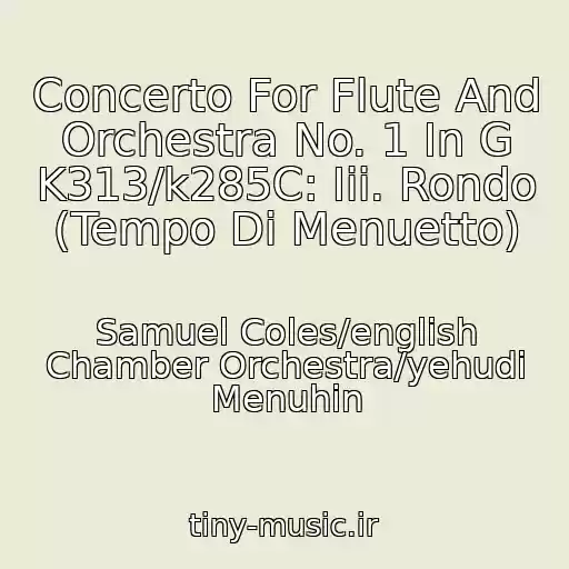 کاور آهنگ Concerto For Flute And Orchestra No. 1 In G K313/k285C: Iii. Rondo (Tempo Di Menuetto) از Samuel Coles/english Chamber Orchestra/yehudi Menuhin