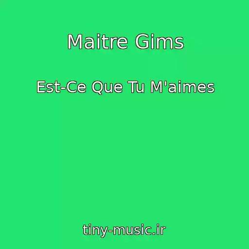 کاور آهنگ Maitre Gims از Est-Ce Que Tu M'aimes