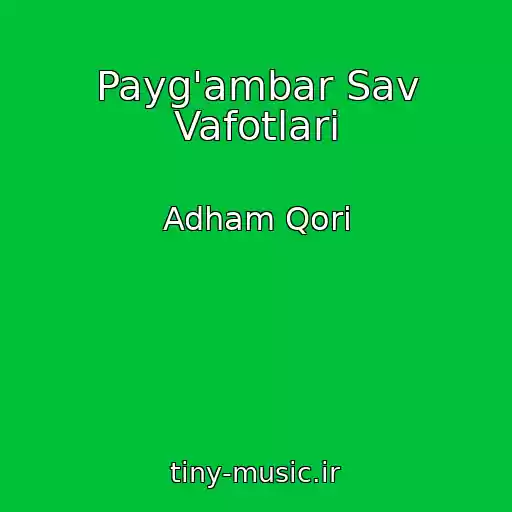 کاور آهنگ Payg'ambar Sav Vafotlari از Adham Qori