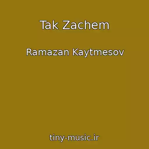 کاور آهنگ Tak Zachem از Ramazan Kaytmesov