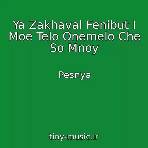 کاور آهنگ Ya Zakhaval Fenibut I Moe Telo Onemelo Che So Mnoy از Pesnya