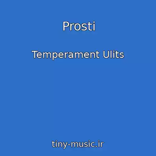 کاور آهنگ Prosti از Temperament Ulits