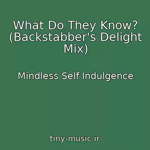 کاور آهنگ What Do They Know? (Backstabber's Delight Mix) از Mindless Self Indulgence