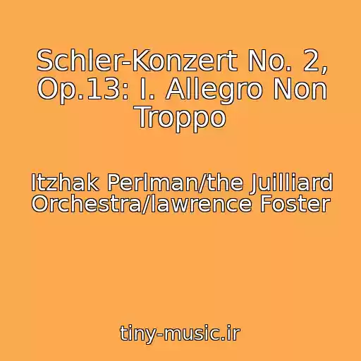 کاور آهنگ Schler-Konzert No. 2, Op.13: I. Allegro Non Troppo از Itzhak Perlman/the Juilliard Orchestra/lawrence Foster