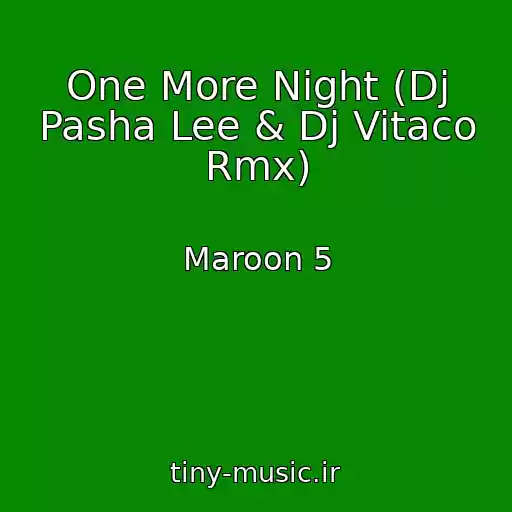 کاور آهنگ One More Night (Dj Pasha Lee & Dj Vitaco Rmx) از Maroon 5