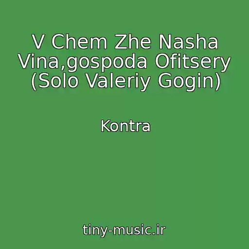 کاور آهنگ V Chem Zhe Nasha Vina,gospoda Ofitsery (Solo Valeriy Gogin) از Kontra