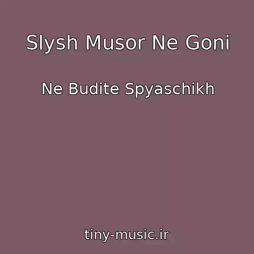 کاور آهنگ Slysh Musor Ne Goni از Ne Budite Spyaschikh
