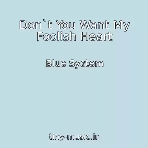 کاور آهنگ Don`t You Want My Foolish Heart از Blue System