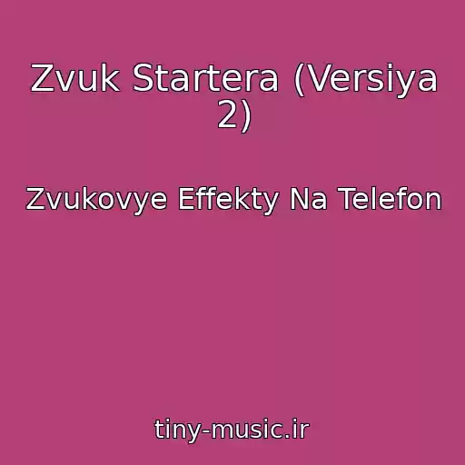 کاور آهنگ Zvuk Startera (Versiya 2) از Zvukovye Effekty Na Telefon