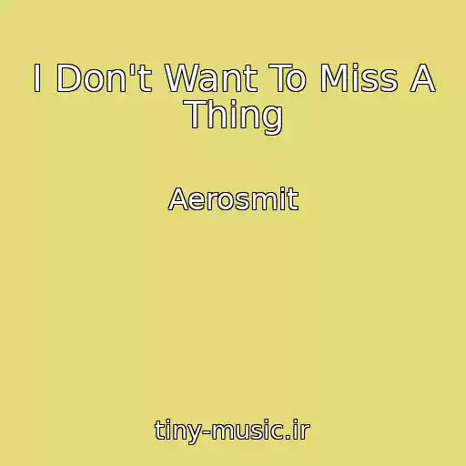 کاور آهنگ I Don't Want To Miss A Thing از Aerosmit
