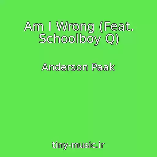 کاور آهنگ Am I Wrong (Feat. Schoolboy Q) از Anderson Paak