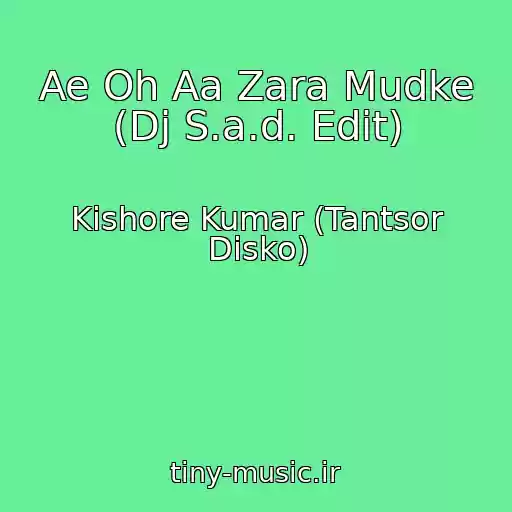 کاور آهنگ Ae Oh Aa Zara Mudke (Dj S.a.d. Edit) از Kishore Kumar (Tantsor Disko)
