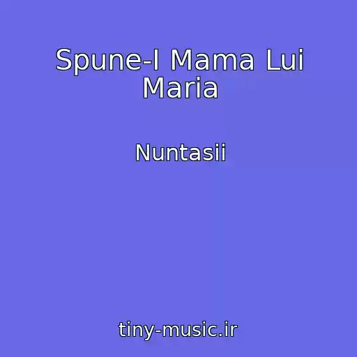 کاور آهنگ Spune-I Mama Lui Maria از Nuntasii