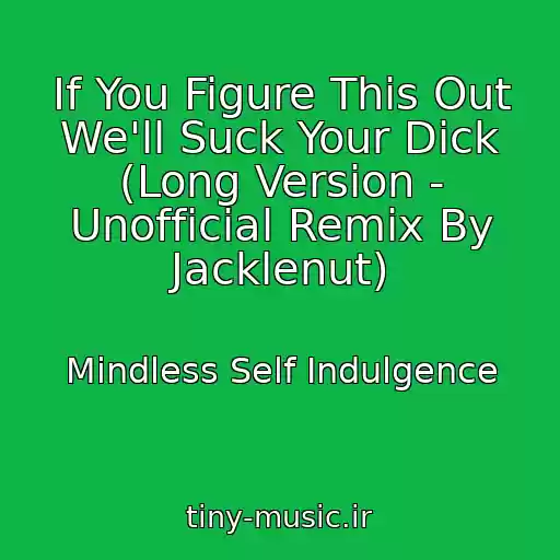 کاور آهنگ If You Figure This Out We'll Suck Your Dick (Long Version - Unofficial Remix By Jacklenut) از Mindless Self Indulgence