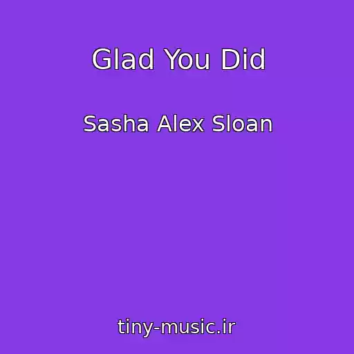 کاور آهنگ Glad You Did از Sasha Alex Sloan