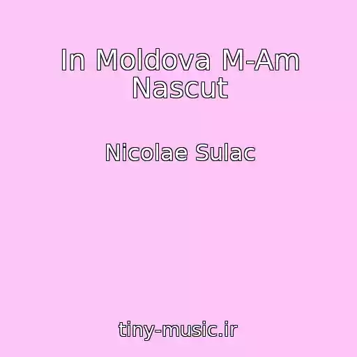 کاور آهنگ In Moldova M-Am Nascut از Nicolae Sulac