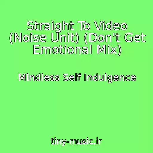 کاور آهنگ Straight To Video (Noise Unit) (Don't Get Emotional Mix) از Mindless Self Indulgence