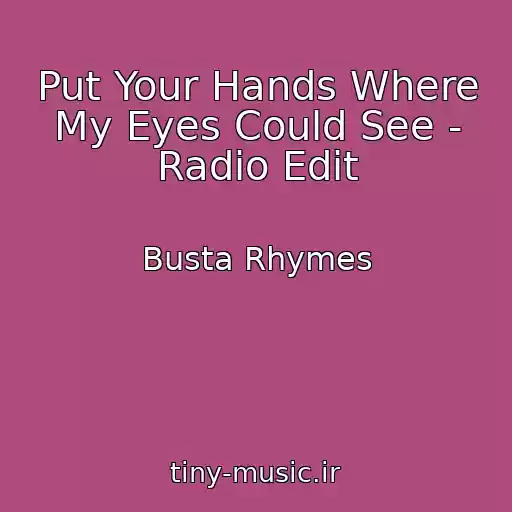 کاور آهنگ Put Your Hands Where My Eyes Could See - Radio Edit از Busta Rhymes