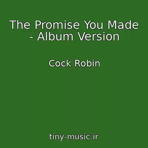 کاور آهنگ The Promise You Made - Album Version از Cock Robin