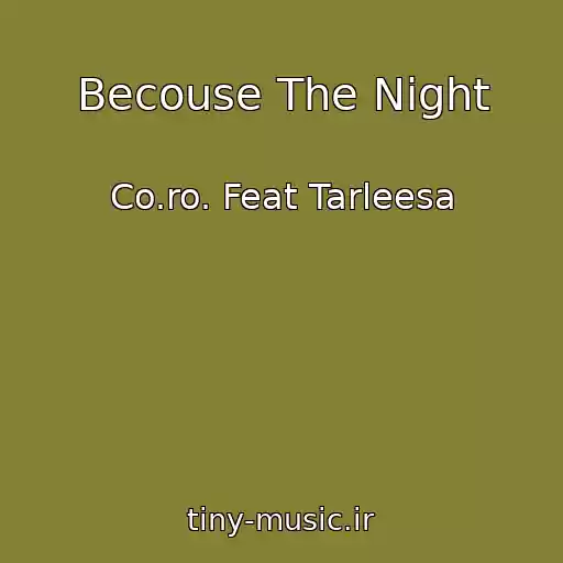 کاور آهنگ Becouse The Night از Co.ro. Feat Tarleesa