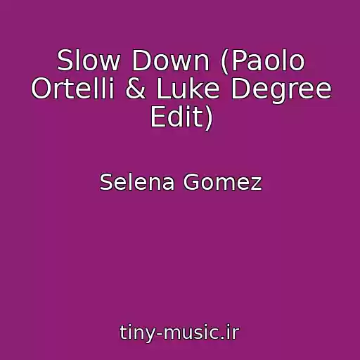 کاور آهنگ Slow Down (Paolo Ortelli & Luke Degree Edit) از Selena Gomez