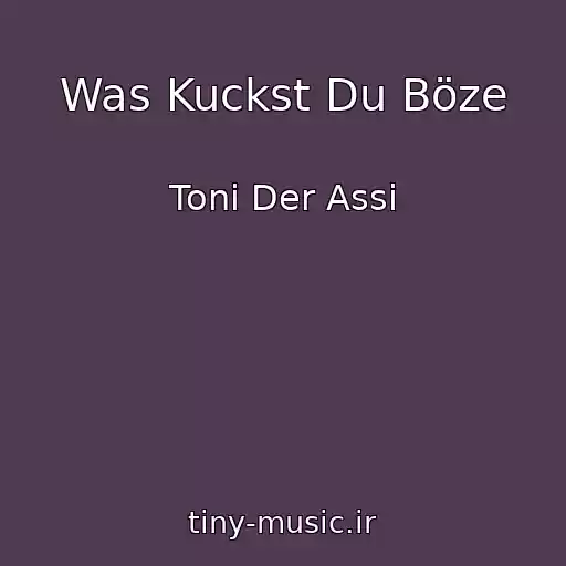 کاور آهنگ Was Kuckst Du Böze از Toni Der Assi