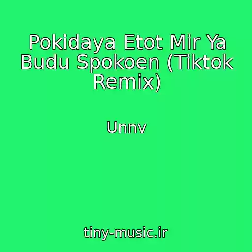 کاور آهنگ Pokidaya Etot Mir Ya Budu Spokoen (Tiktok Remix) از Unnv