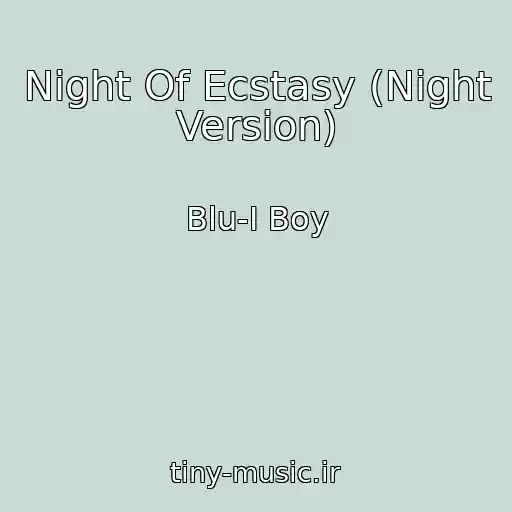 کاور آهنگ Night Of Ecstasy (Night Version) از Blu-I Boy
