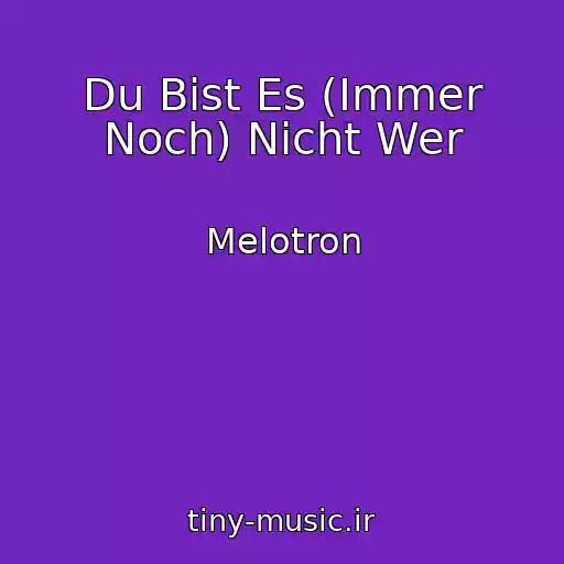 کاور آهنگ Du Bist Es (Immer Noch) Nicht Wer از Melotron