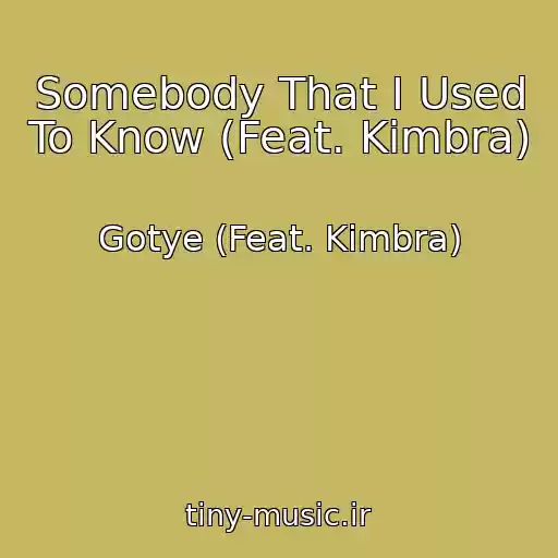 کاور آهنگ Somebody That I Used To Know (Feat. Kimbra) از Gotye (Feat. Kimbra)