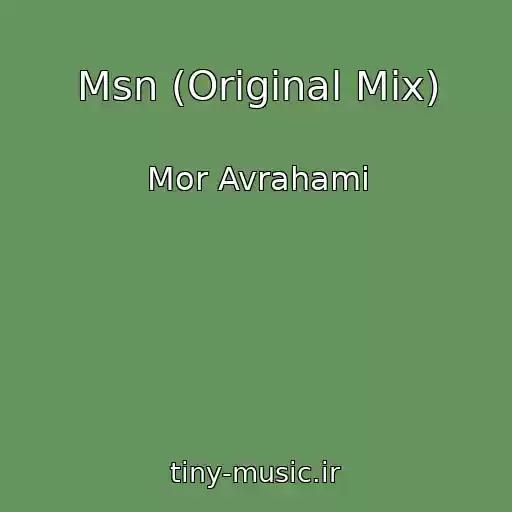 کاور آهنگ Msn (Original Mix) از Mor Avrahami