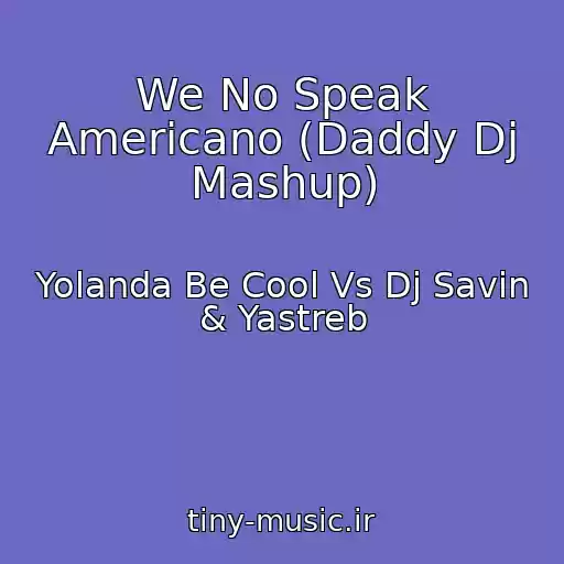 کاور آهنگ We No Speak Americano (Daddy Dj Mashup) از Yolanda Be Cool Vs Dj Savin & Yastreb