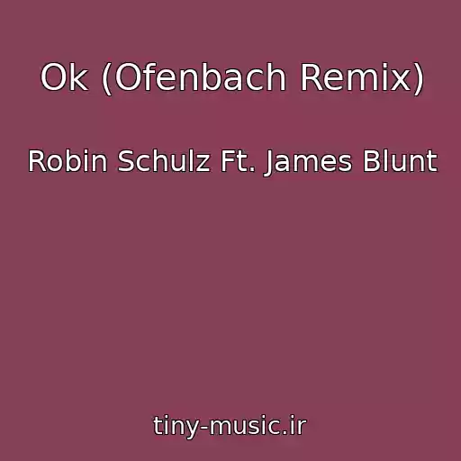 کاور آهنگ Ok (Ofenbach Remix) از Robin Schulz Ft. James Blunt
