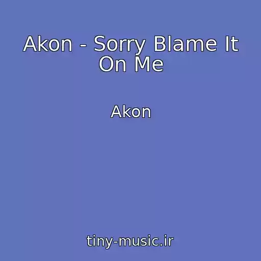 کاور آهنگ Akon - Sorry Blame It On Me از Akon