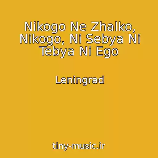 کاور آهنگ Nikogo Ne Zhalko, Nikogo, Ni Sebya Ni Tebya Ni Ego از Leningrad