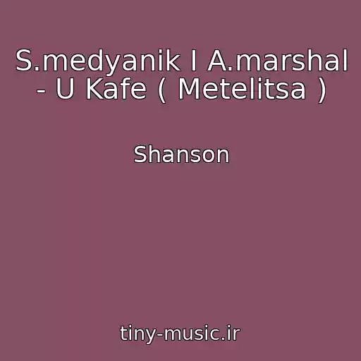 کاور آهنگ S.medyanik I A.marshal - U Kafe ( Metelitsa ) از Shanson