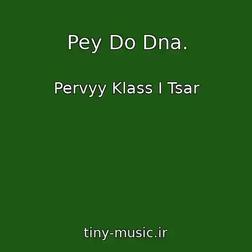 کاور آهنگ Pey Do Dna. از Pervyy Klass I Tsar